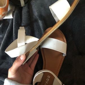 white rampage sandals